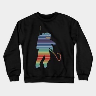 80s Retro Colorful Space Astronaut Crewneck Sweatshirt